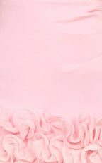 Inaya Mini Dress - Strapless Flounce Hem Dress in Pink