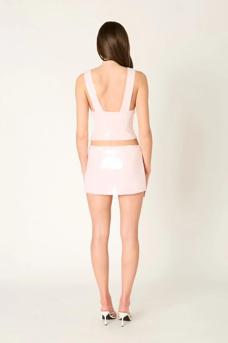 Allover Sequin Mini Skirt