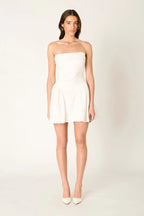 Strapless A-line Mini Dress