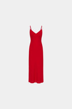 Georgette Midi Dress | Cherry Red