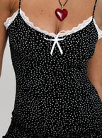 Yves Mini Dress Onyx Polka