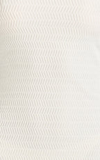 Ruby Mini Dress - High Neck Long Sleeve Dress in Off White