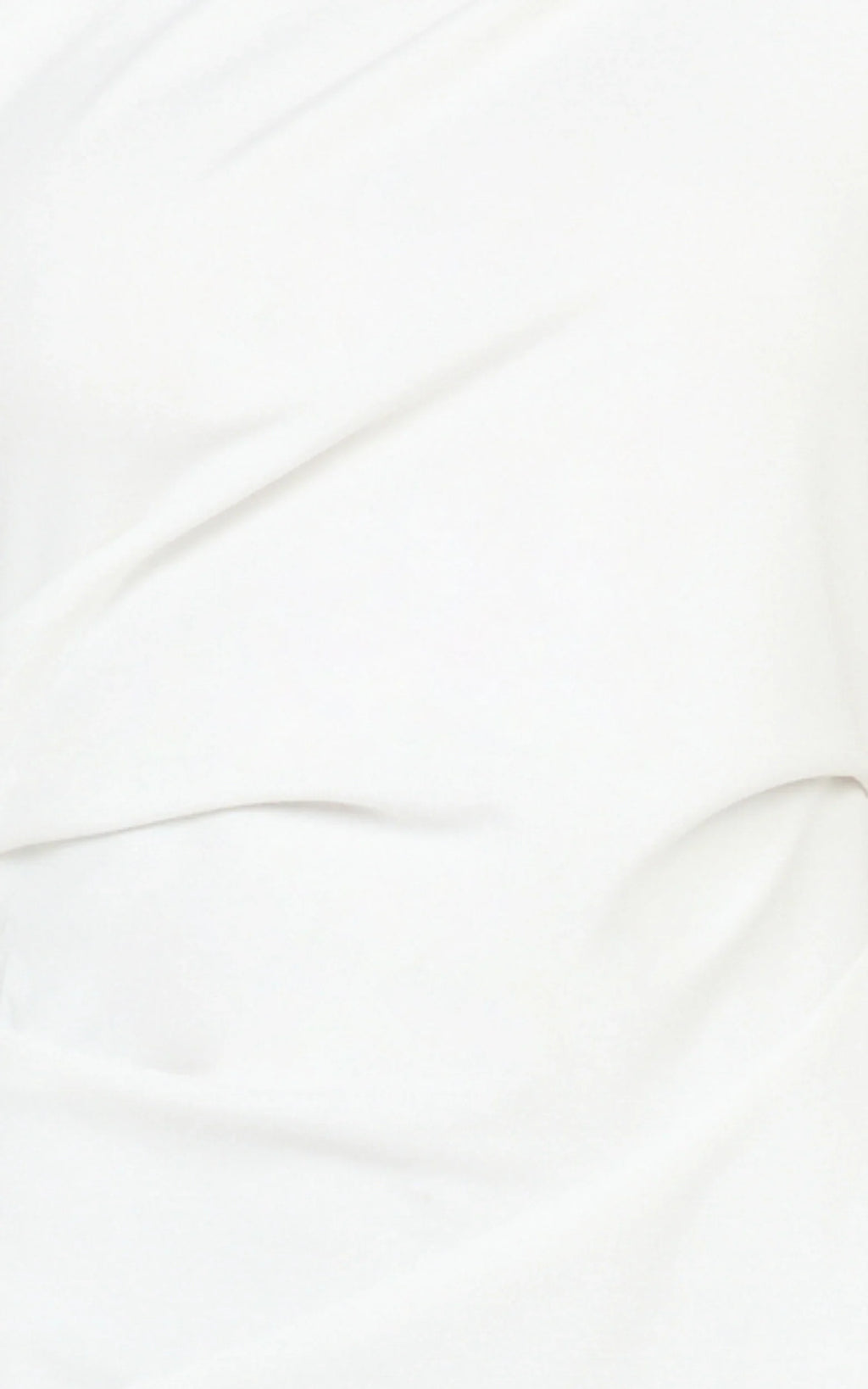 Visenta Midi Dress - Asymmetrical Sleeve Dress in White