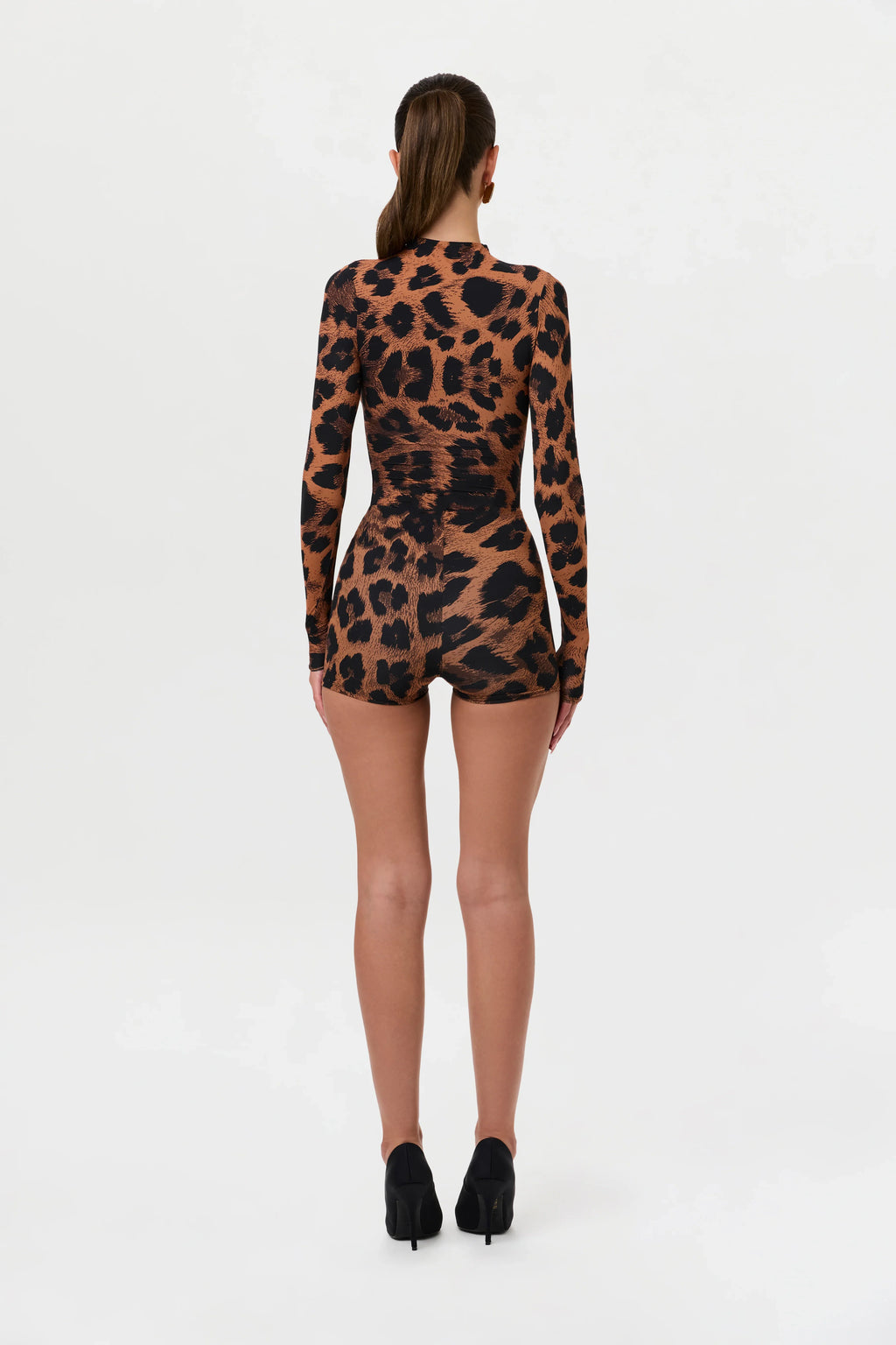 Naked Print Mock Neck Top