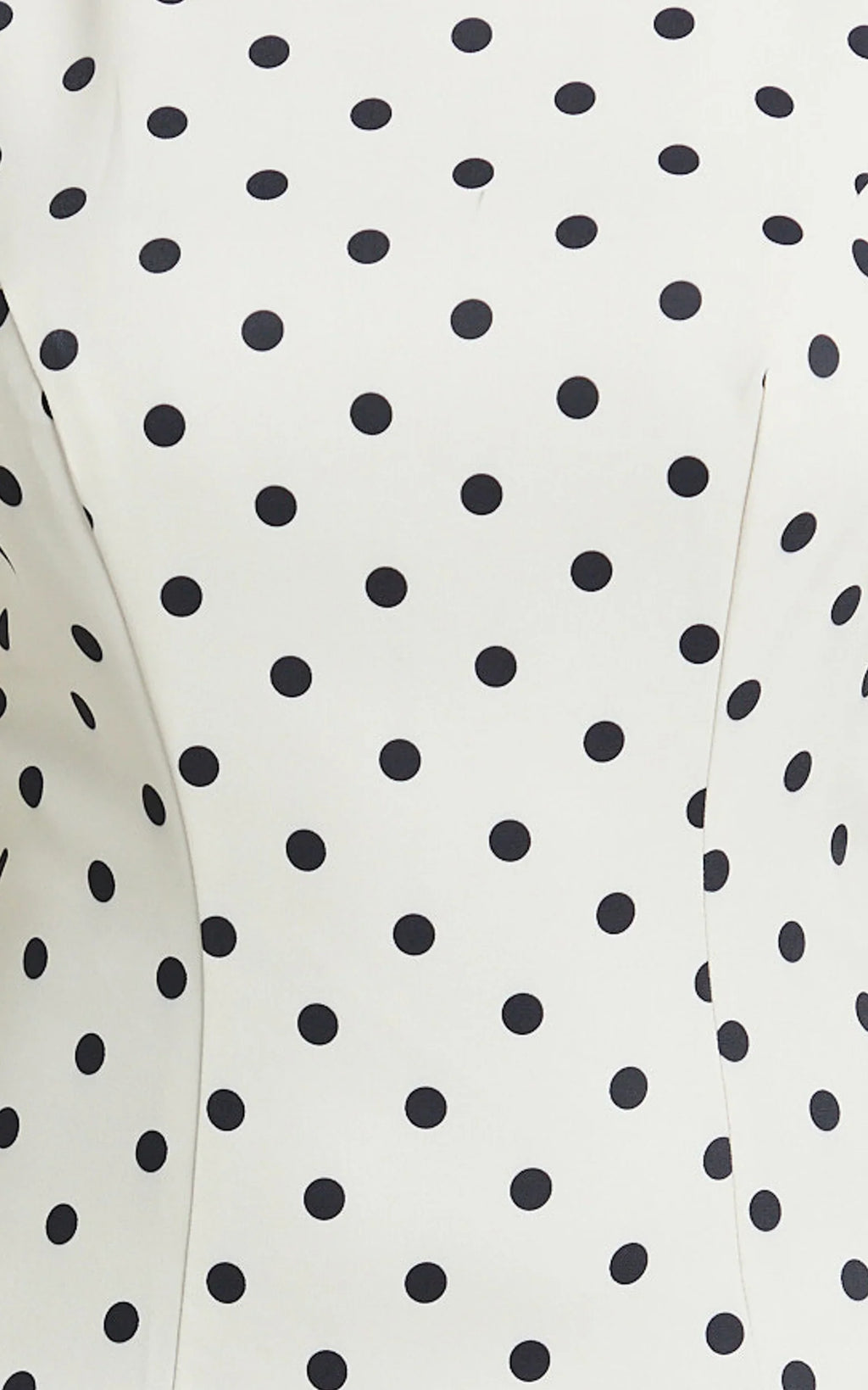 Brooke Mini Dress - Boat Neck Drop Waist Dress in Cream Polka Dot