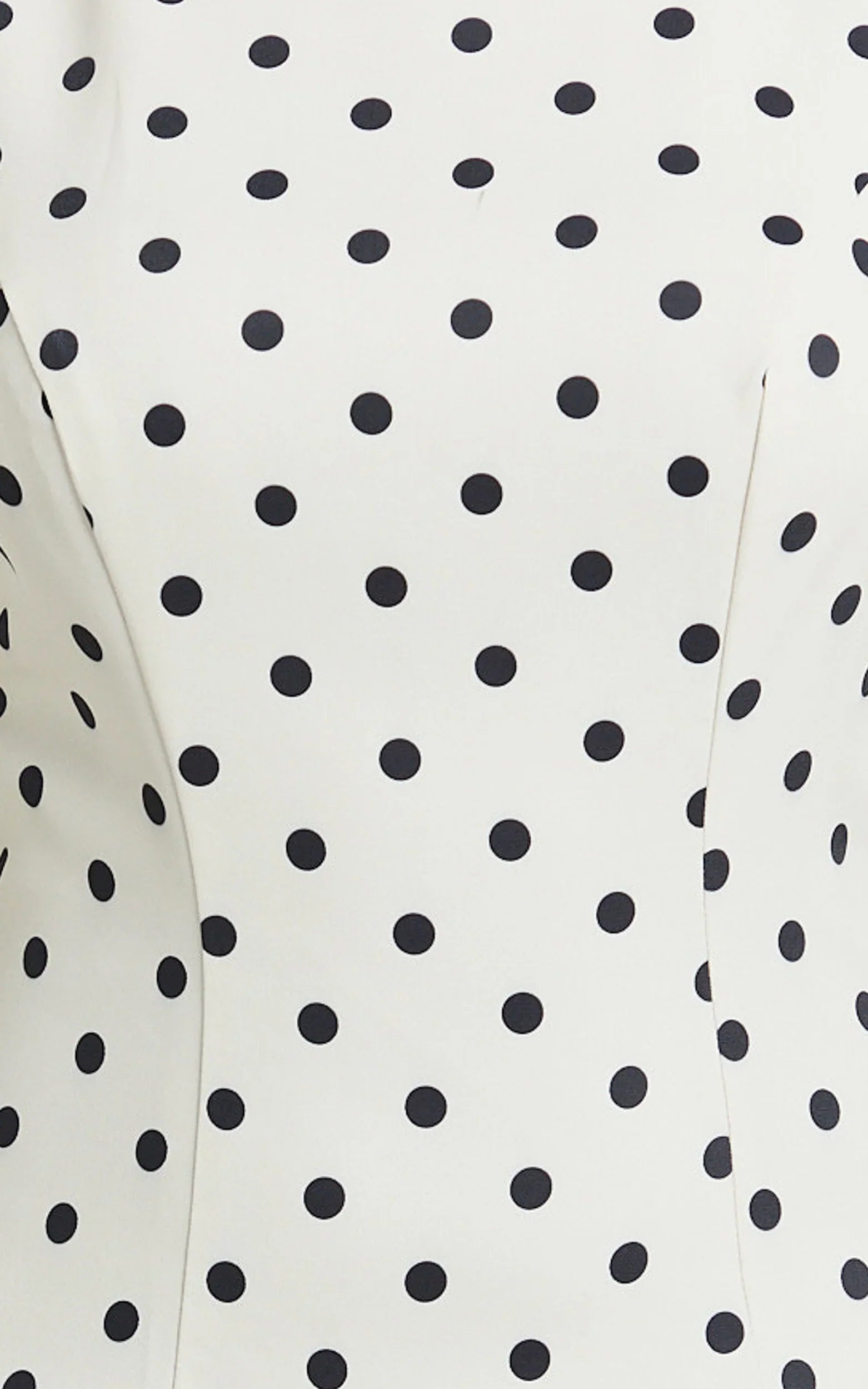 Brooke Mini Dress - Boat Neck Drop Waist Dress in Cream Polka Dot