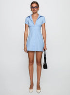 Motley Mini Dress Blue Stripe