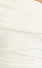 Kairose Mini Dress - Asymmetrical Sleeve Dress in White