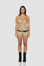 THE HALLIE SHORTS IN GOLD