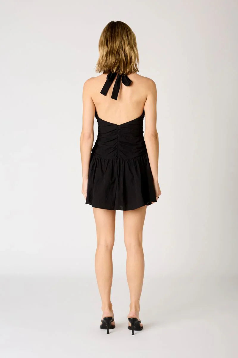 Cotton Halter Mini Dress