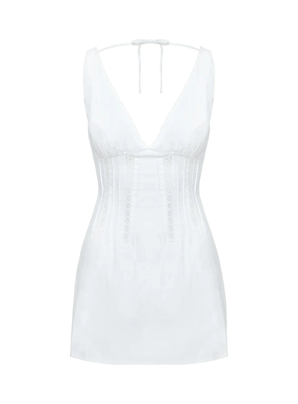 Austria Drop Waist Mini Dress White