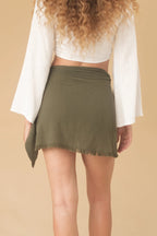 Fray Wrap Skirt