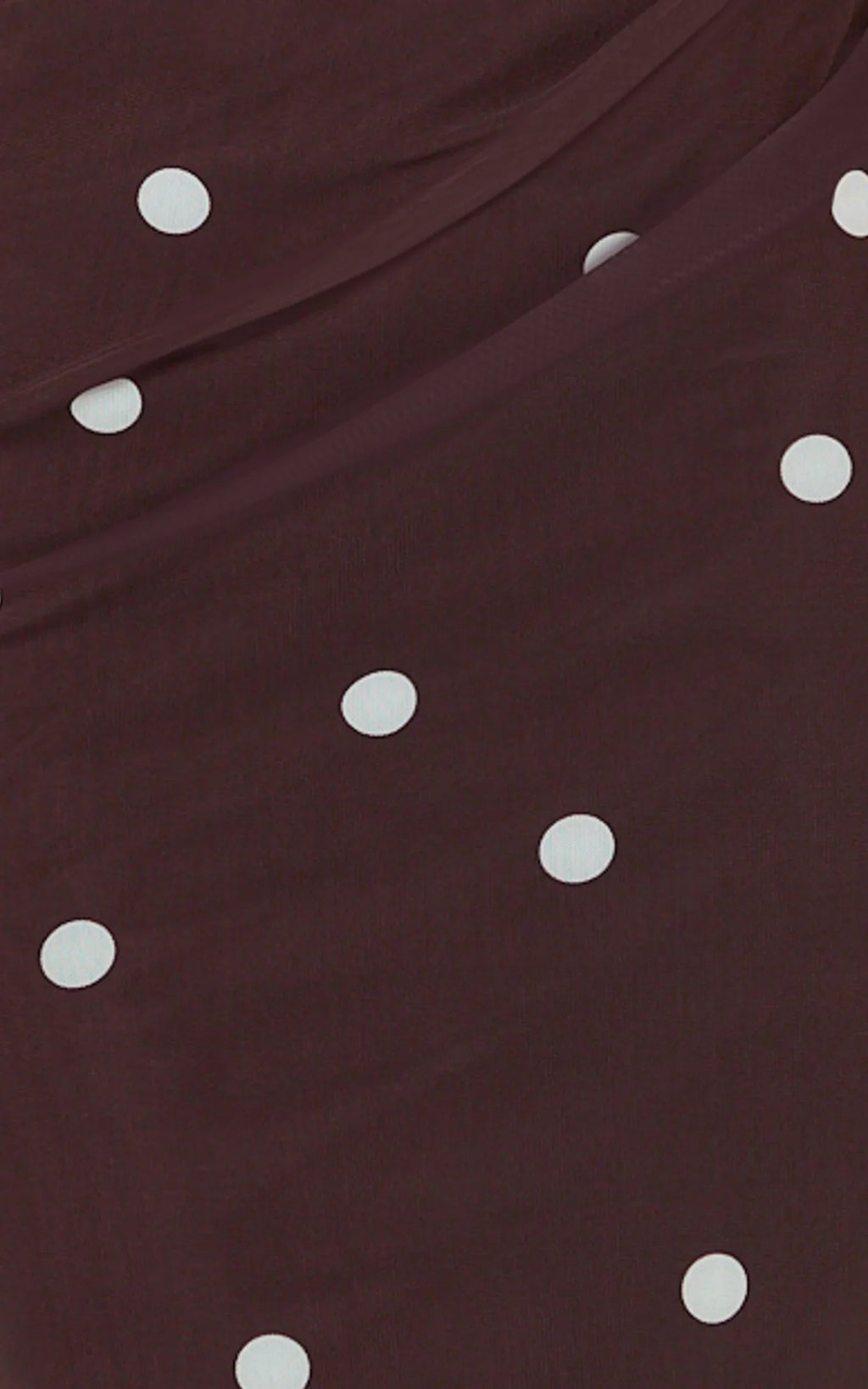 Criselda Maxi Dress - One Shoulder Maxi Dress in Chocolate Polkadot