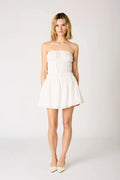 Cotton Smocked Mini Dress