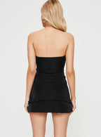 Carette Strapless Mini Dress Black