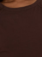 Enzia Raglan Lace Up Mini Dress Brown