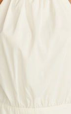 Thea Mini Dress - Backless Halter Dress in Off White