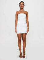 Bertrand Strapless Mini Dress White