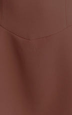 Sakura Mini Dress - Square Neck Wide Strap A Line Skirt Dress in Chocolate