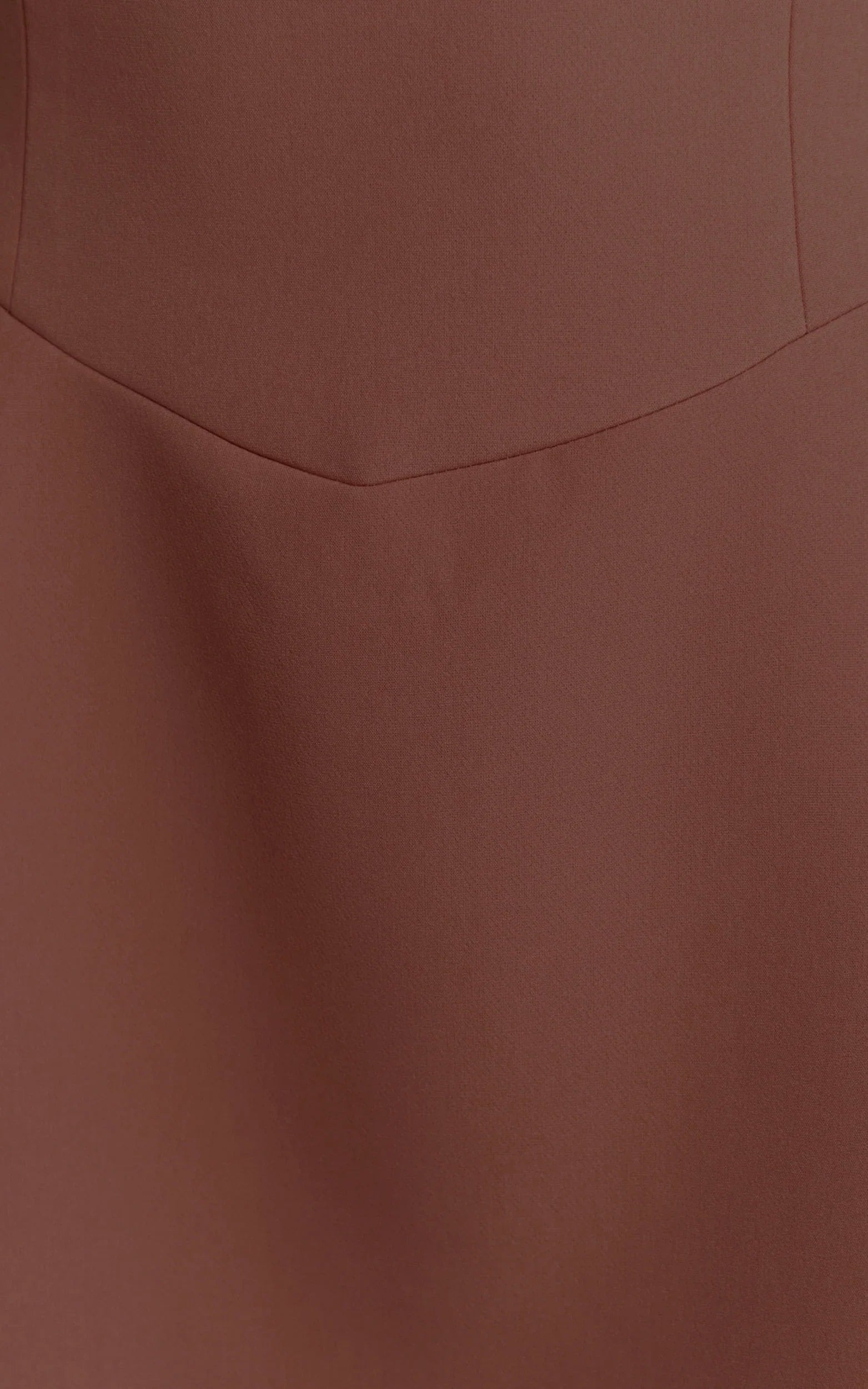 Sakura Mini Dress - Square Neck Wide Strap A Line Skirt Dress in Chocolate