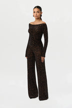 Burnout Wide-Leg Pant