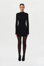 Naked Mock Neck Mini Dress