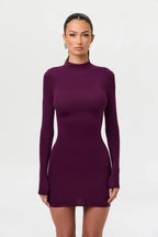 Naked Mock Neck Mini Dress