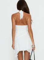 Valorie Halter Mini Dress White