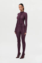Naked Print Mock Neck Top