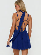 Jadira Scarf Mini Dress Navy