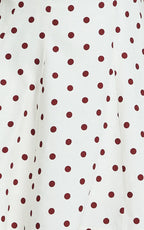 Tracey Mini Dress - Fit And Flare Polka Dot Dress in Cream Polka Dot