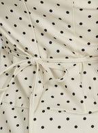 Italiana Layered Lace Mini Dress Cream Polka Dot