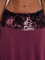 ALUNA MAXI SKIRT BURGUNDY