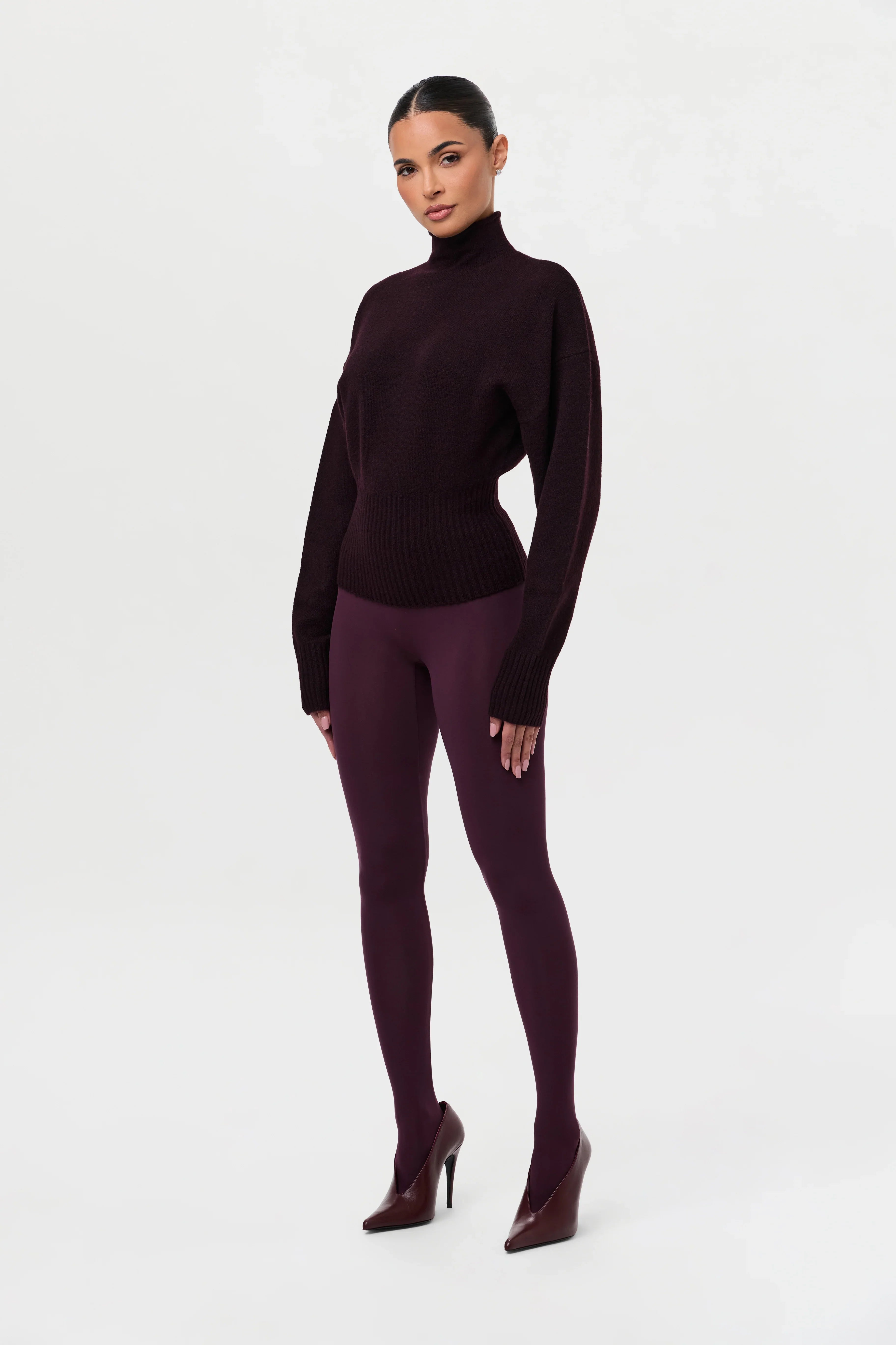 Ribbed-Knit Sculpt Sweater Top