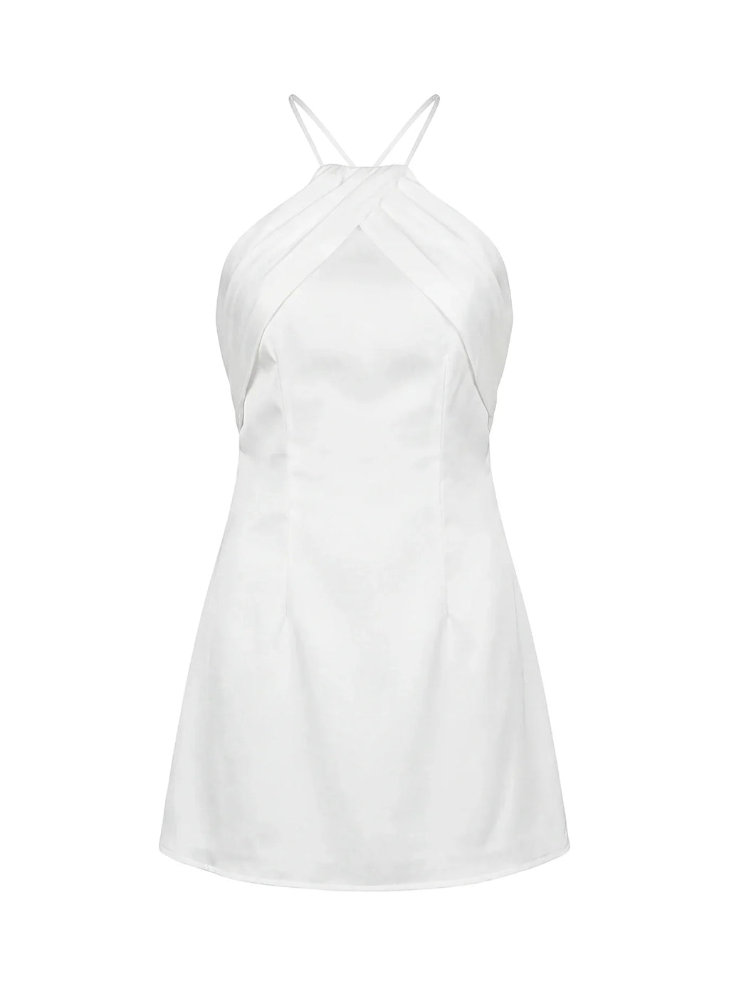 Amberlee Ruched Mini Dress White