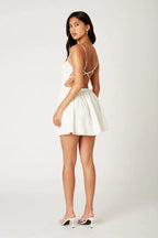 Open Back Cotton Mini Dress
