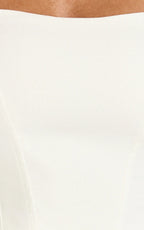 Karina Top - Halter Neck Princess Panel Top in Cream