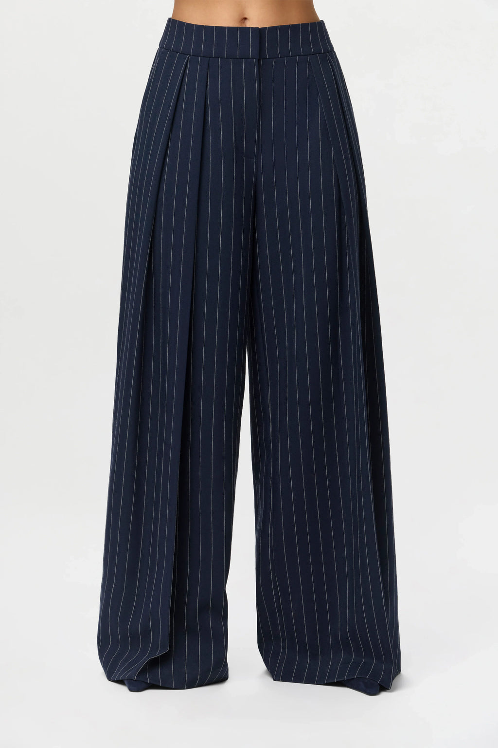 Suiting Pinstripe Wide-Leg Pant