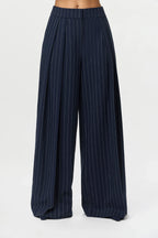 Suiting Pinstripe Wide-Leg Pant