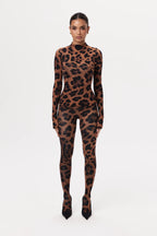 Naked Print Mock Neck Top