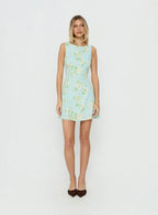 Alfalfa Mini Dress Blue Floral