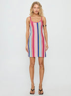 Yazmine Knit Mini Dress Multi Stripe