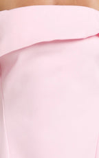 Cecilia Mini Dress - Off Shoulder Tie Detail Dress in Pink