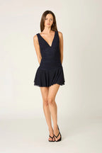 Fit and Flare Mesh Mini Dress