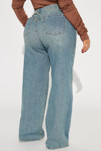 Shock And Awe Vintage Tinted Baggy Jeans - Vintage Blue Wash