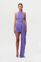 Naked Ruched Drape Mini Skirt
