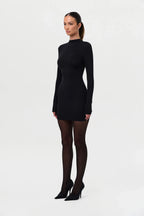 Naked Mock Neck Mini Dress