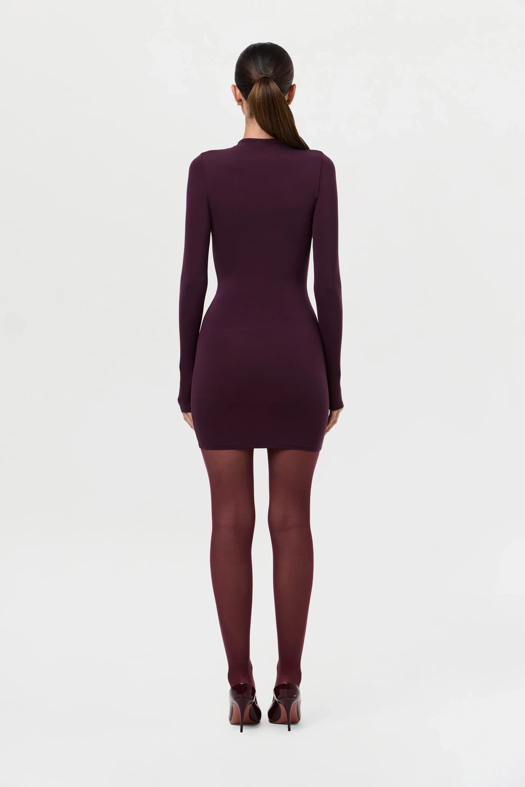 Naked Mock Neck Mini Dress