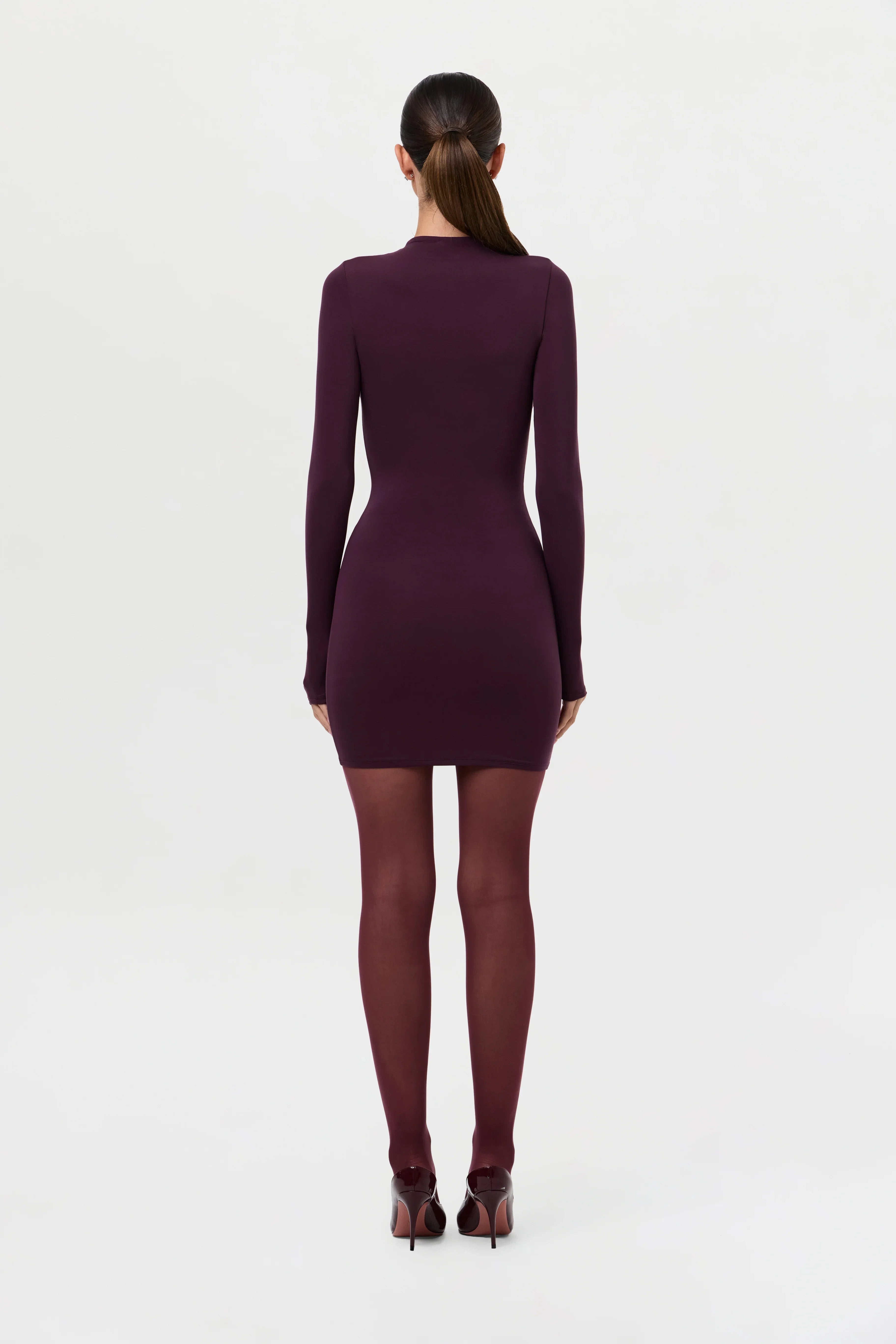 Naked Mock Neck Mini Dress