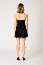Lace Dropwaist Flounce Mini Dress